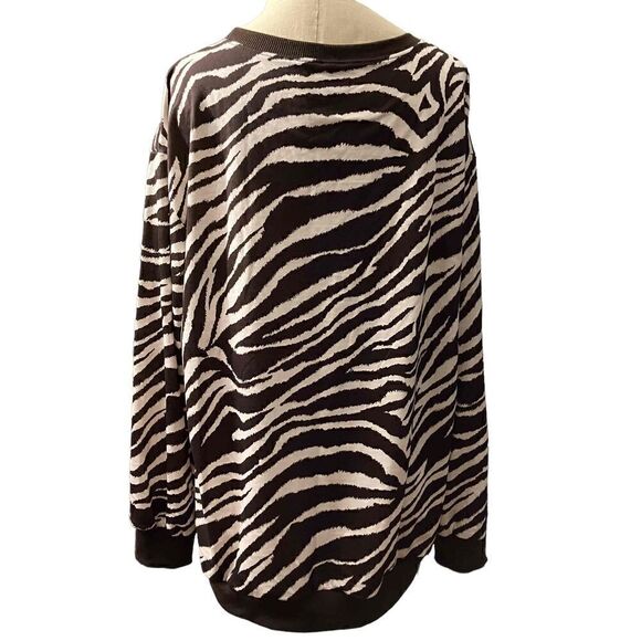 SHEIN Tiger-stripe Sweatshirt / SZ: L (40-42) EUC - Picture 4 of 5